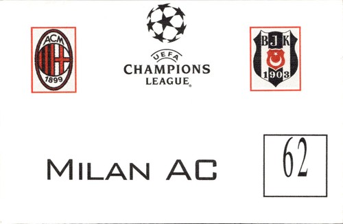 Cartolina uefa champions - uefa,