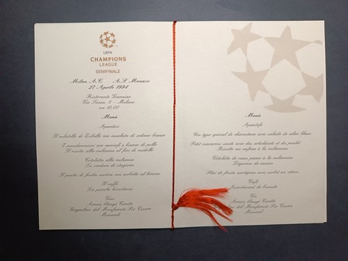 Menu ufficiale uefa champions - menu,