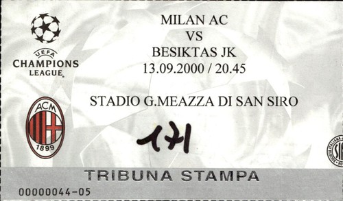 Biglietto stadio milan - stadio, vs