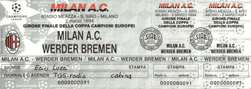Biglietto stadio milan vs - biglietto,
