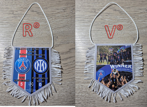 Fanion 9x11cm champions - champions, league
